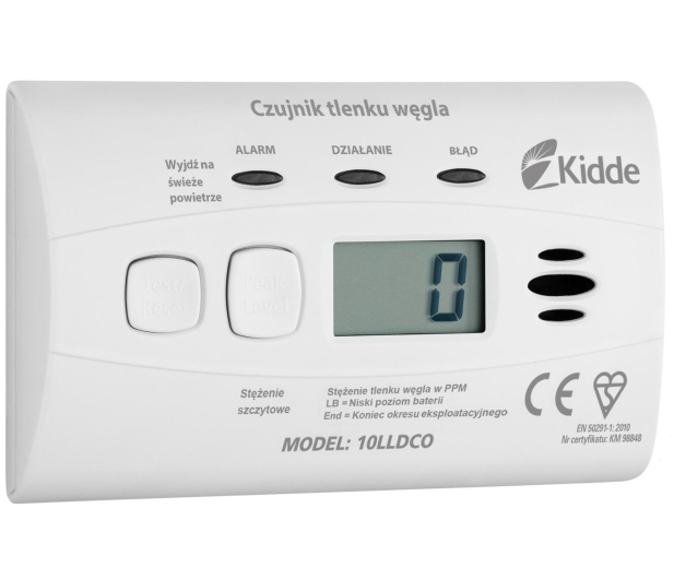 Kidde 10LLDCO Czujnik Czadu/Tlenku Węgla z Wyświetlaczem - 563409 - zdjęcie 2